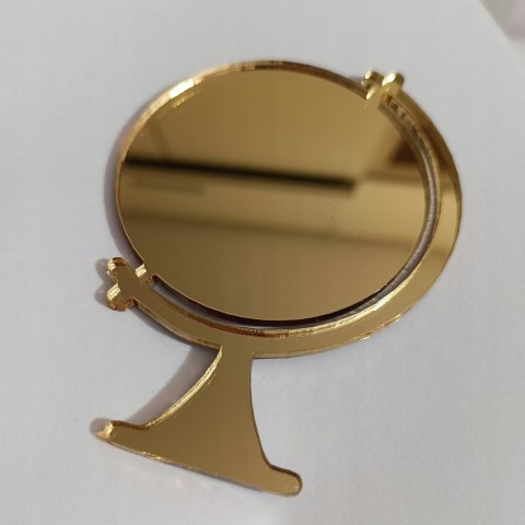 Globus złoty , dekoracje plexi lustrzana , podróżnik, na bok tortu Globus złoty , dekoracje plexi lustrzana , podróżnik, na bok tortu