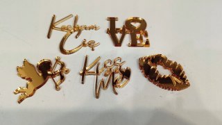 Mini napisy na bento cake muffinki walentynki love kocham cię pleksi złota