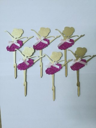 Pikery baletnice do muffinek kpl 6szt