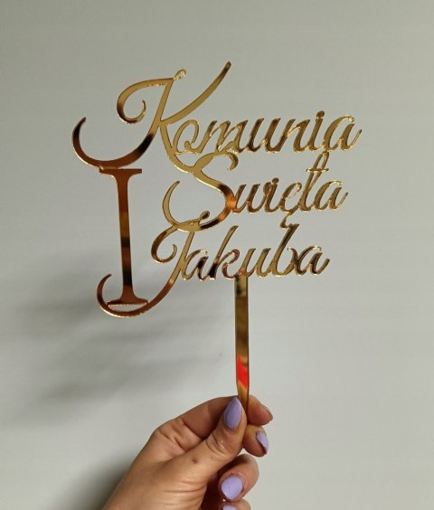 Topper Pierwsza komunia Święta napis plexi Topper Pierwsza komunia Święta napis plexi