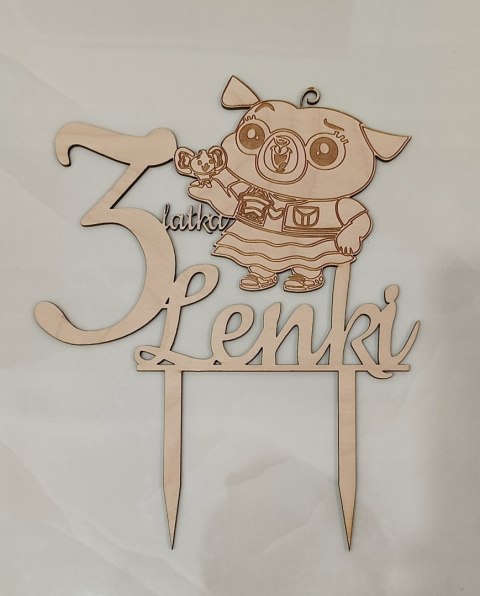 Topper na tort , dekoracje na tort , bajkowy tort motyw bajki Frytka