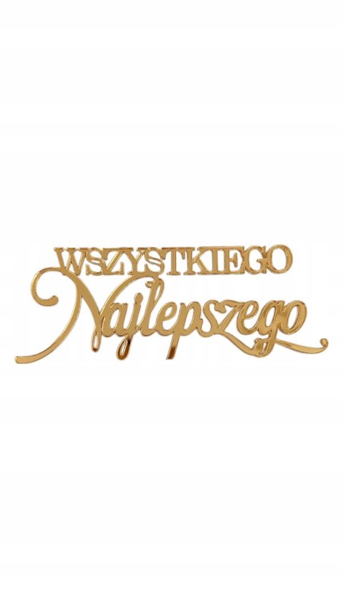 Topper pleksa wszystkiego najlepszego, dekoracje na bok tortu , bento cake Topper pleksa wszystkiego najlepszego, dekoracje na bok tortu , bento cake