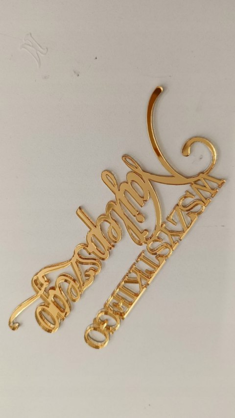 Topper pleksa wszystkiego najlepszego, dekoracje na bok tortu , bento cake Topper pleksa wszystkiego najlepszego, dekoracje na bok tortu , bento cake