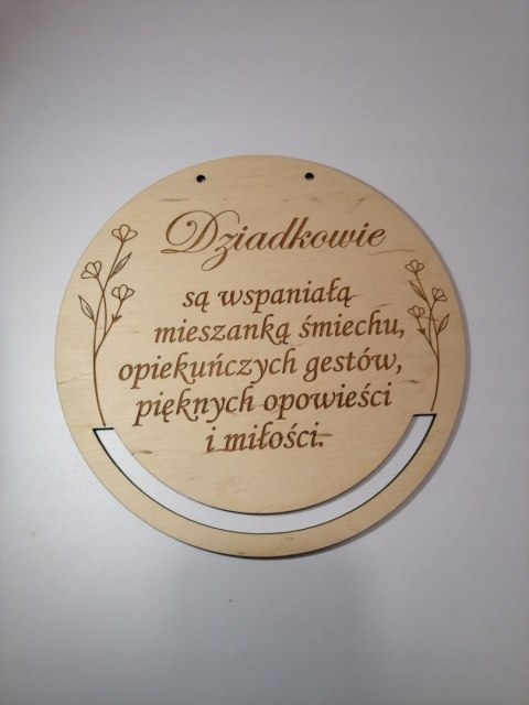 Drewniana baza do makram Dzień babci i dziadka