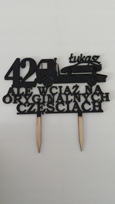 Topper na tort auto laweta transport holowanie pojazdów, topper dla niego Topper na tort auto laweta transport holowanie pojazdów, topper dla niego