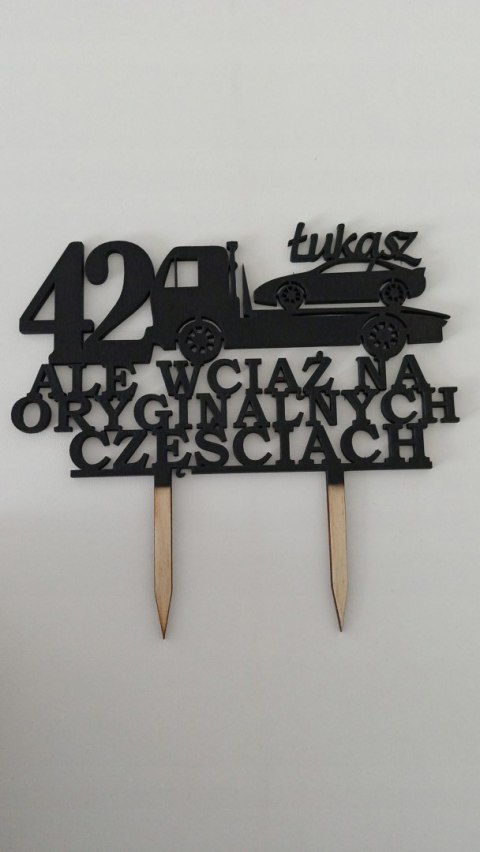 Topper na tort auto laweta transport holowanie pojazdów, topper dla niego Topper na tort auto laweta transport holowanie pojazdów, topper dla niego