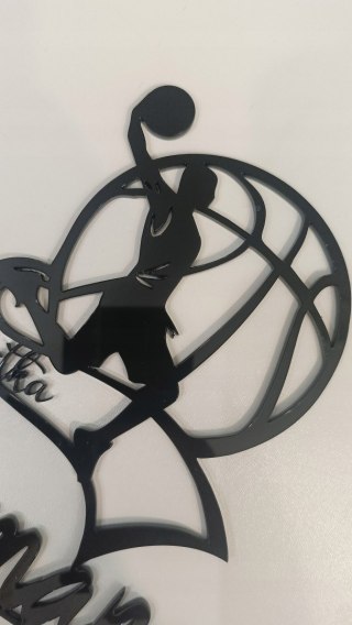 Topper na tort urodzinowy koszykarz koszykówka imię cyfra