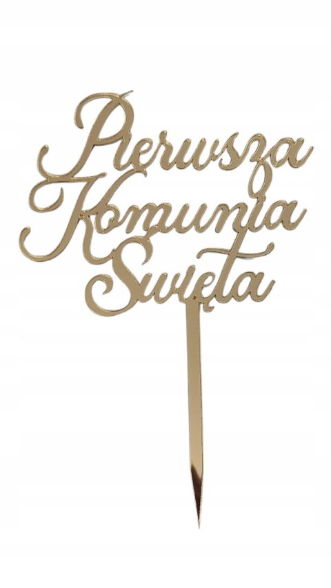 Topper Pierwsza komunia Święta napis plexi imię tort na komunię