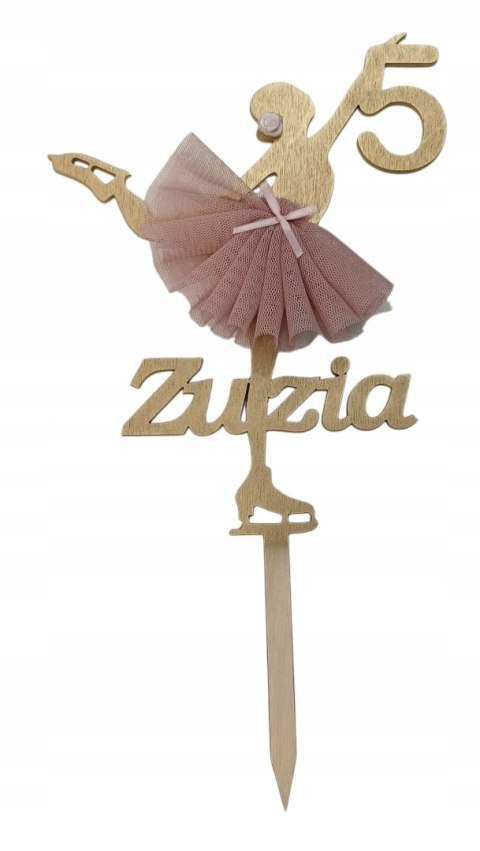 Topper na tort , dziewczynka , łyżwiarka , łyżwiarstwo figurowe , baletnica